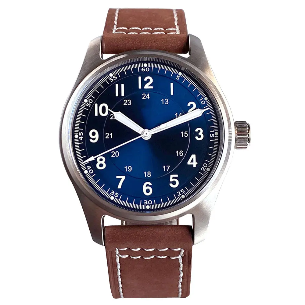 Customized Automatic Pilot 39mm Diving Watch for Men Mechanical NH35/PT5000 20BAR Sapphire Glass Wristwatch Luminous Marks