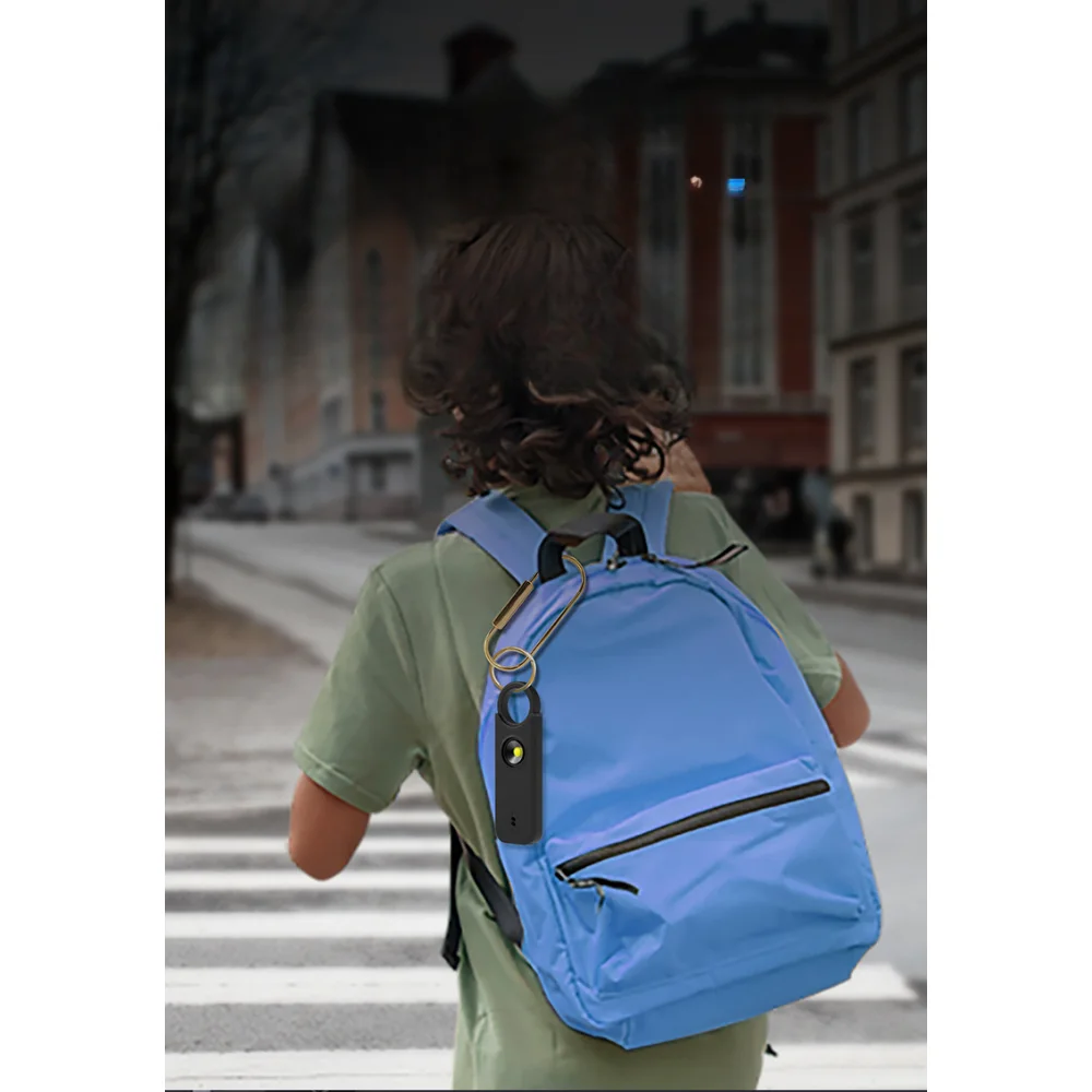 Keychain Self Defense Supplies Anti-wolf Alarm 135db Vibration Induction Alarm Charging Flash Personal Alarm Security Protection