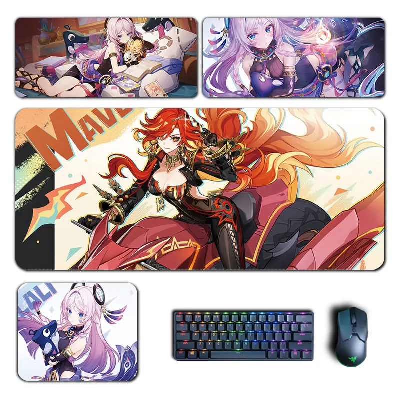 Citlali Mavuika Mouse Pad Genshin Impact Pyro Archon Mousepad Genshin Computer Pad Anime PC Gaming Accessories Desk Mat