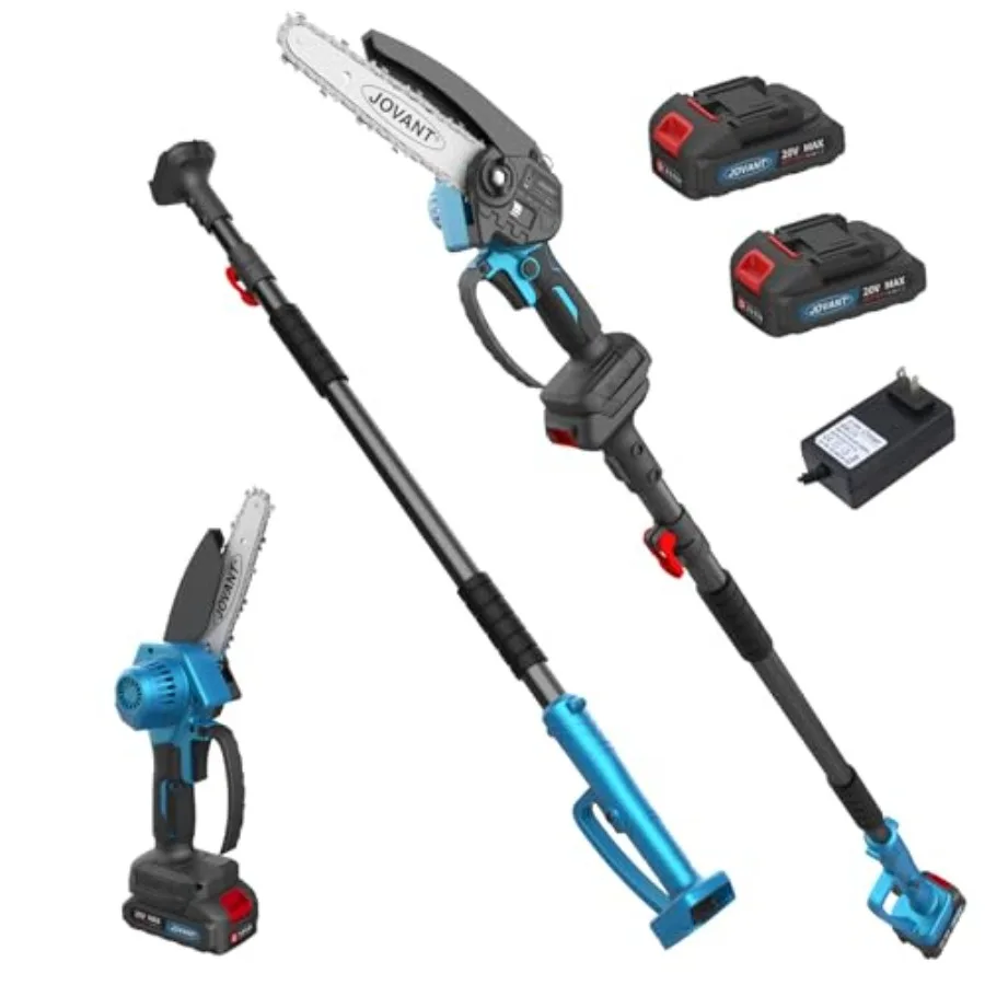 

Электрическая пила-высоторез для обрезки деревьев, 6-дюймовая мини-цепная пила, беспроводная, 2-в-1, аккумуляторная, ручная цепная пила для обрезки деревьев