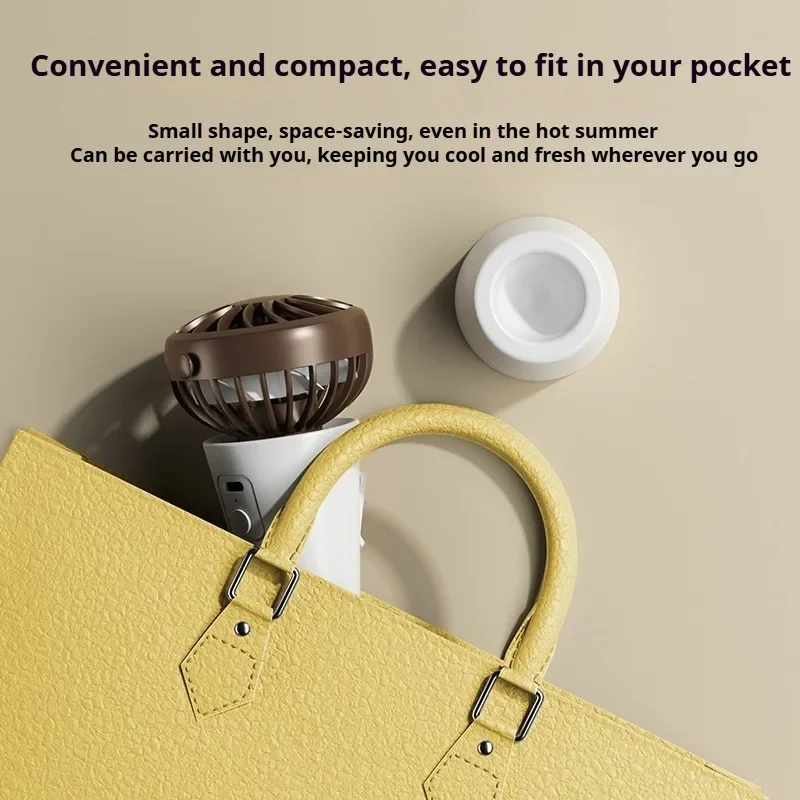 Ice Cream Handheld Fan USB Charging Cute Hanging Neck Fans Stand-alone Strong Wind Mini Shake Head Fan Traveling Children Gift