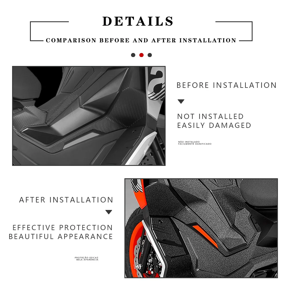 SRGT 200 Motorcycle Accessories Tank Pad Armor Sticker Foot Pedal Thickened Rubber Protective Sticker For Aprilia SR GT200 view 4