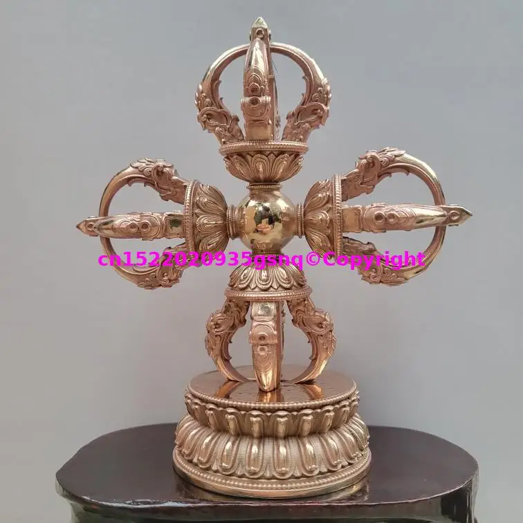 Buddhist offering top Exquisite holy ritual implement Demon-subduing vajra Pestle altar monk Prayer tool Buddhist Family Worship