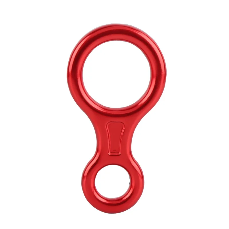 8-Shaped Descender for Rock Climbing & Rappelling, High Altitude Safety Rope Control Device for Outdoor Mountaineering