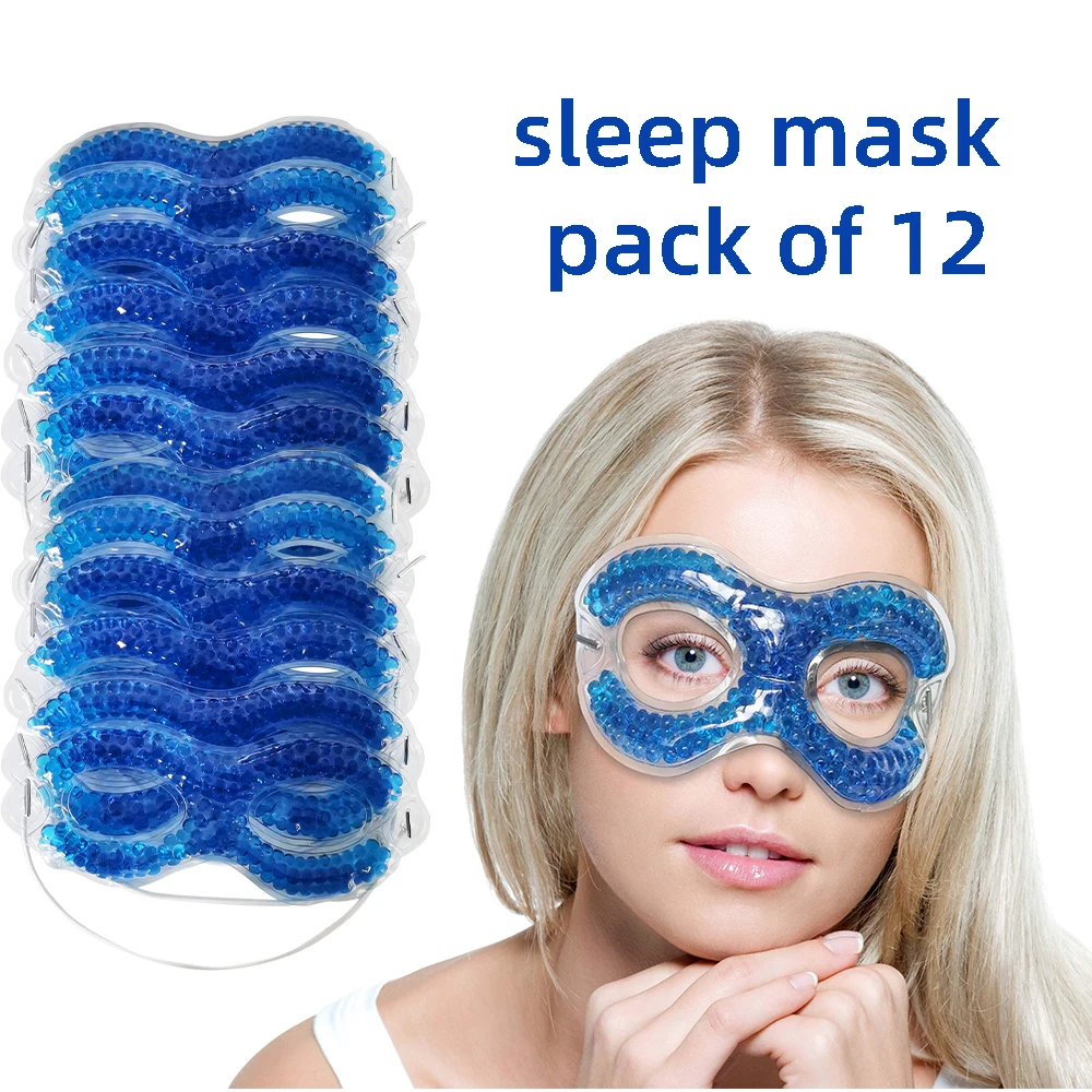 12PCS Gel Eye Mask Ice Compress Double Use Heat Cold Masks Relax Relieve Fatigue Anti Insomnia Sleeping Health Gel Sleep Mask