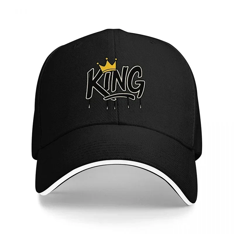 New KING Crown Logo Baseball Cap Black Adjustable Hat Streetwear Style Men Women Fashion Accessory Urban Trendy Design
