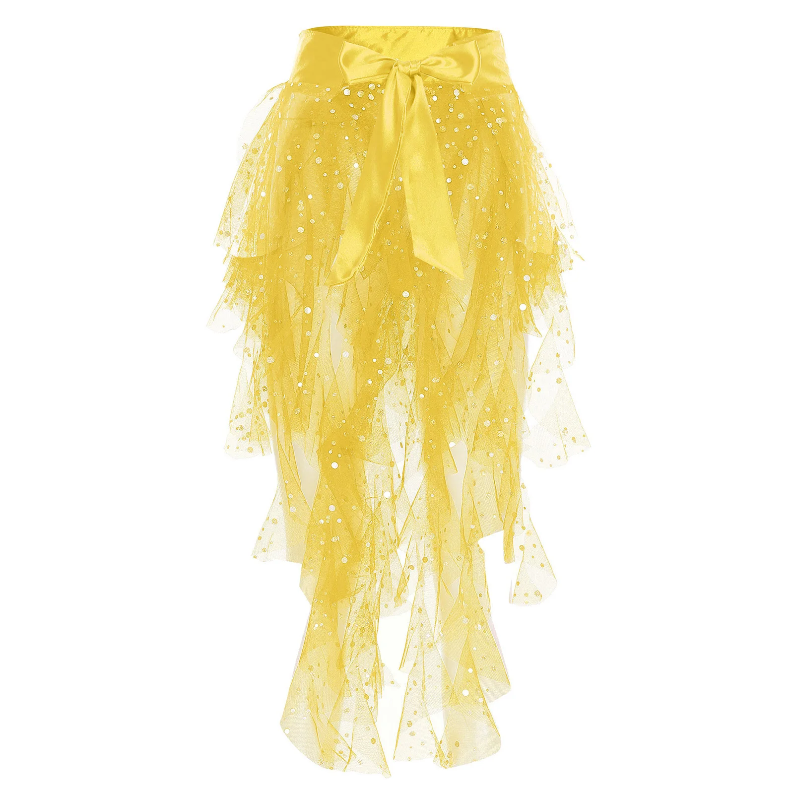 

Women Shiny Rhinestones Belly Dance Performance Hip Scarf Ruffles Stylish Skirts for Chacha Latin Tango Belly Dance Costumes