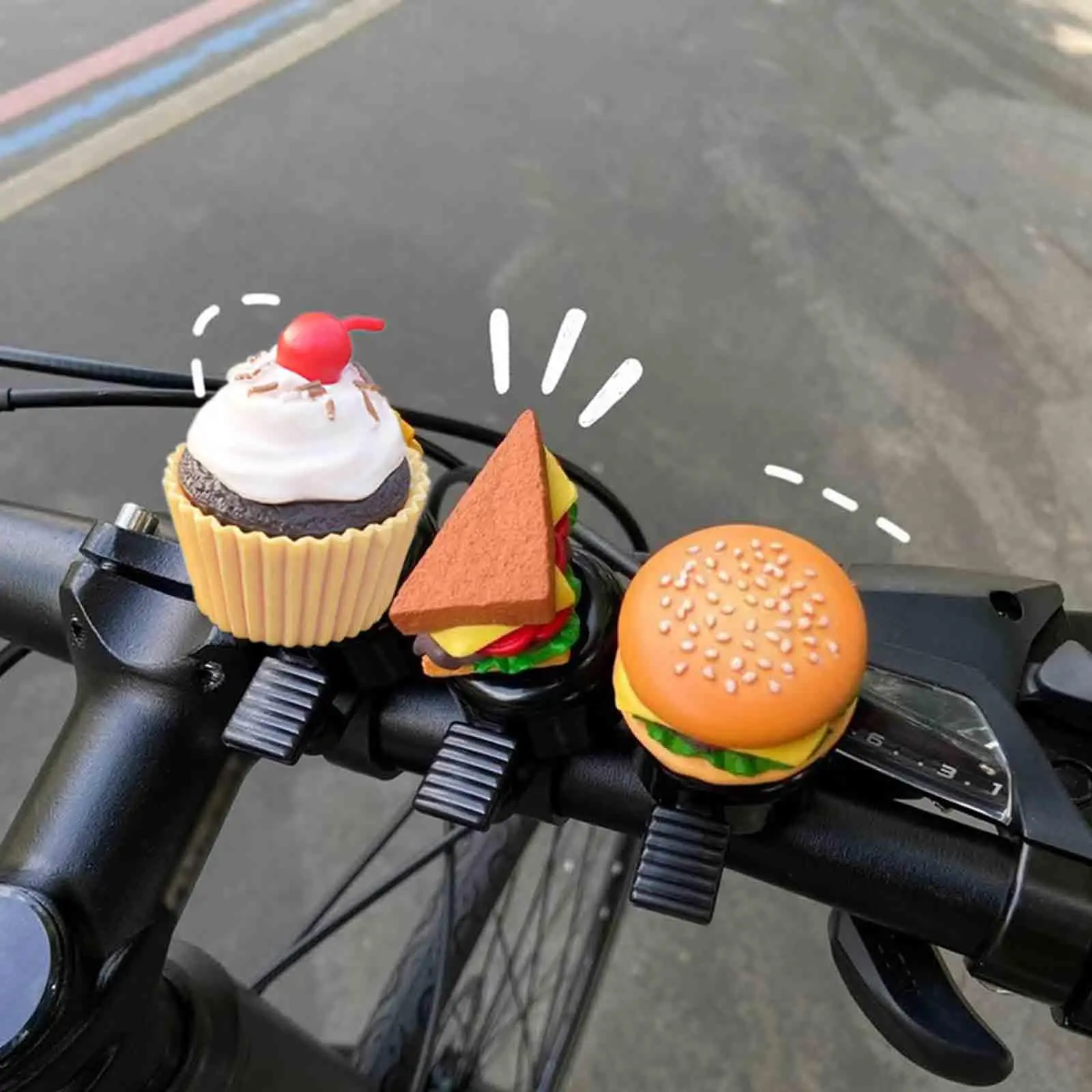 

4xBicycle Bell Gift Bicycle Handlebar Ring Bell for Scooter Road Bike BMX Cake