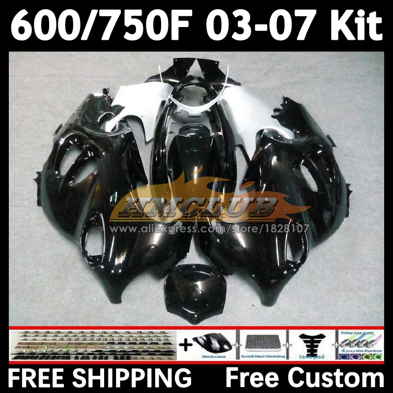 Body For SUZUKI KATANA Black stock GSXF 750 600 GSXF750 2003 2004 2005 2006 2007 25No.19 GSX600F GSXF600 03 04 05 06 07 Fairing