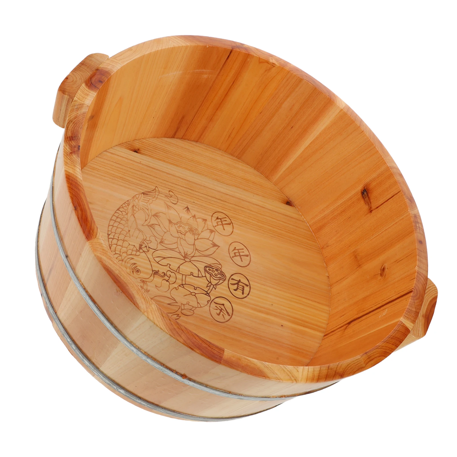 Madeira maciça pé banheira imersão barril lavatório pés pedicure tigela balde lavatório massageadores para imersão