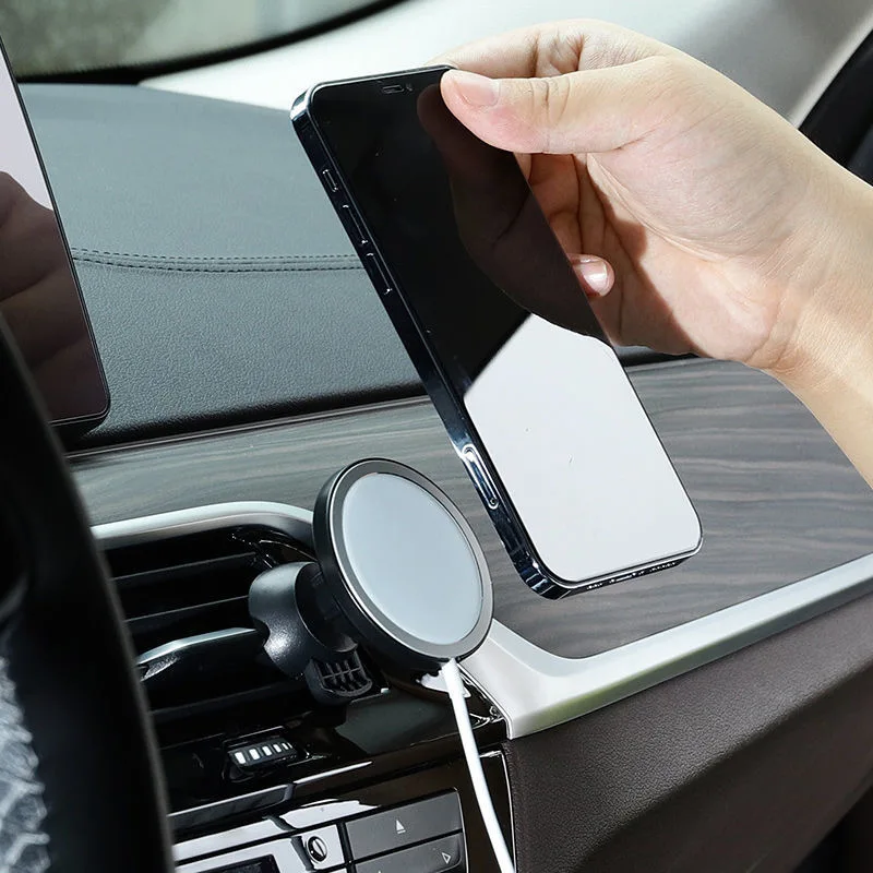 2 PCS Air Vent Charger Holder Car Phone Mount Bracket Air Vent Charger Holder For Magsafe Charger Base