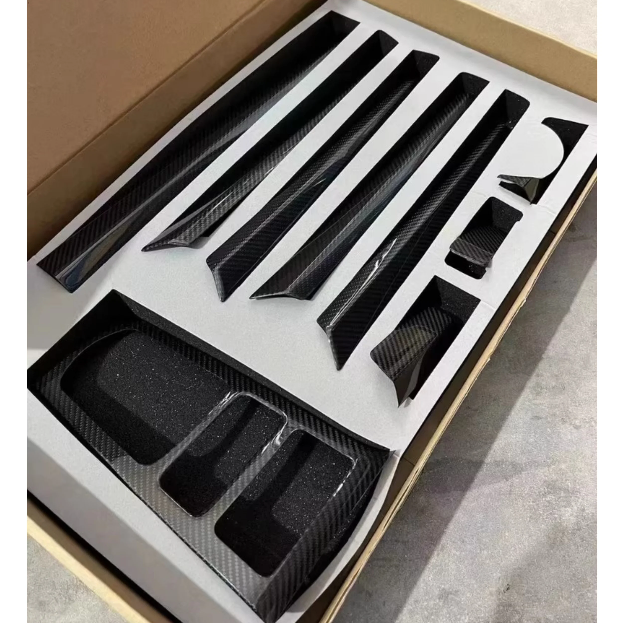 

Накладки салона автомобиля из настоящего углеродного волокна для Porsche Cayenne 2011-2017 Внутренняя панель кондиционера