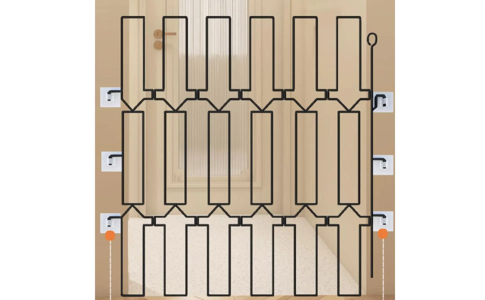 Retractable Pet Gate Adjustable Metal Pet Gate Dog Safety Fence Easy Install Home Barrier Heavy Duty for Dogs, Stairs, Doorway