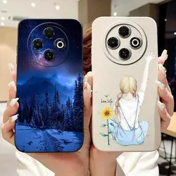 Spark30C Cover For Tecno Spark 30C 2024 Case Cute Cartoon Girl Cover Soft Silicone Phone Case For Spark 30 C Spark30 Full Bumper