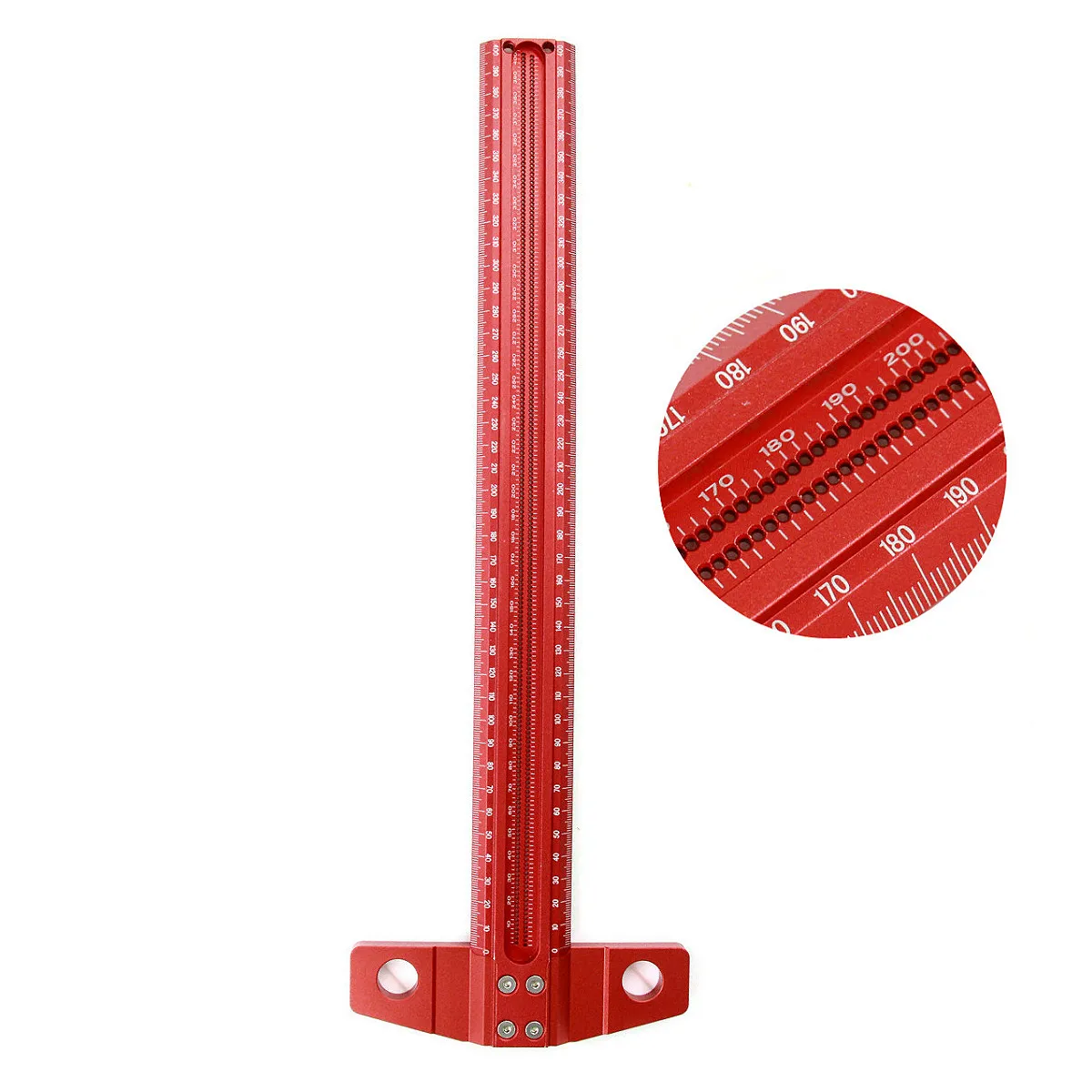 Pengukur garis presisi tinggi pekerjaan kayu 300-600mm penggaris tipe-t penggaris bersilang 1mm alat pengukur pengukur tanda Aloi aluminium