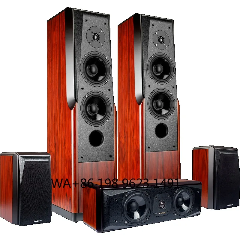 Hi-Fi Floor Standing Home Theater Speaker Two Ways Three Drivers Professional Main Audio Sound System