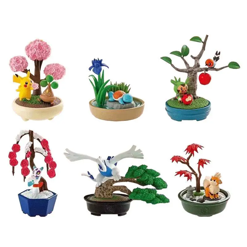 Anime Pokemon Figure Toys Bonsai Collection 2 Pikachu Squirtle Froslass Lugia Growlithe Cartoon Model Decoration Kids Gifts