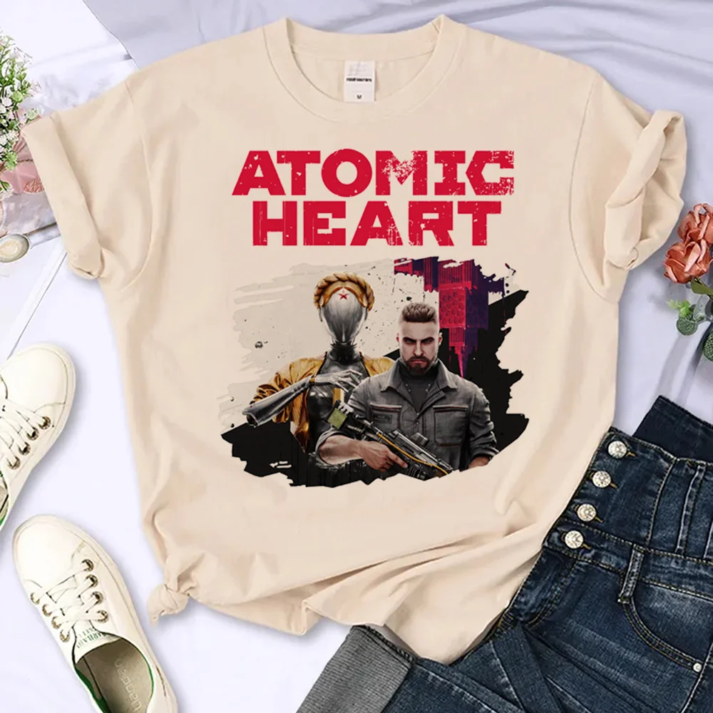 Atomic Heart atasan kaus gaya jalanan wanita t-shirt pakaian jalan Grafis gadis