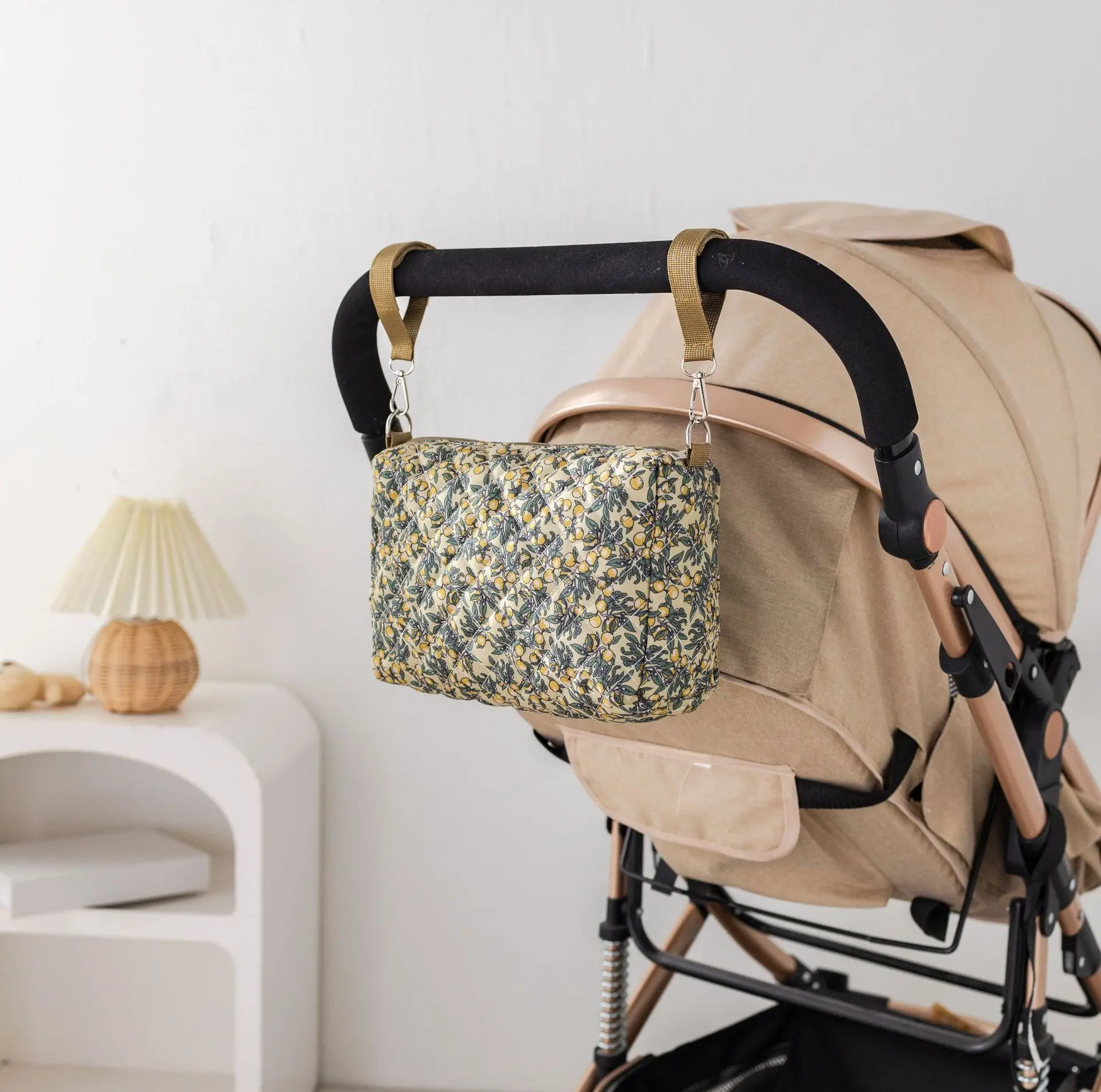 Portable Baby Diaper Bag Stroller Hanging Bag Travel Handbags Mommy Bag Baby Items Makeup Bag Maternal Stroller Bag image 2