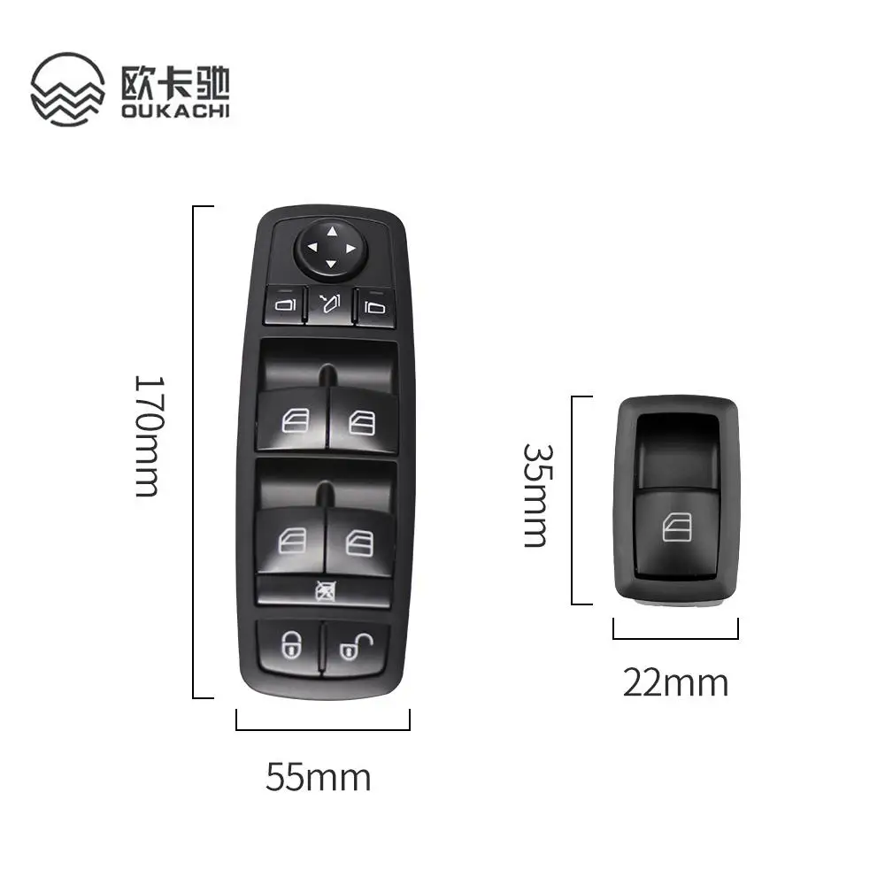 2518200510 Car Accessories Window Control Switch Glass Lifter Button For Mercedes Benz W169 W245 X164 W164 W251 A B M R GL Class