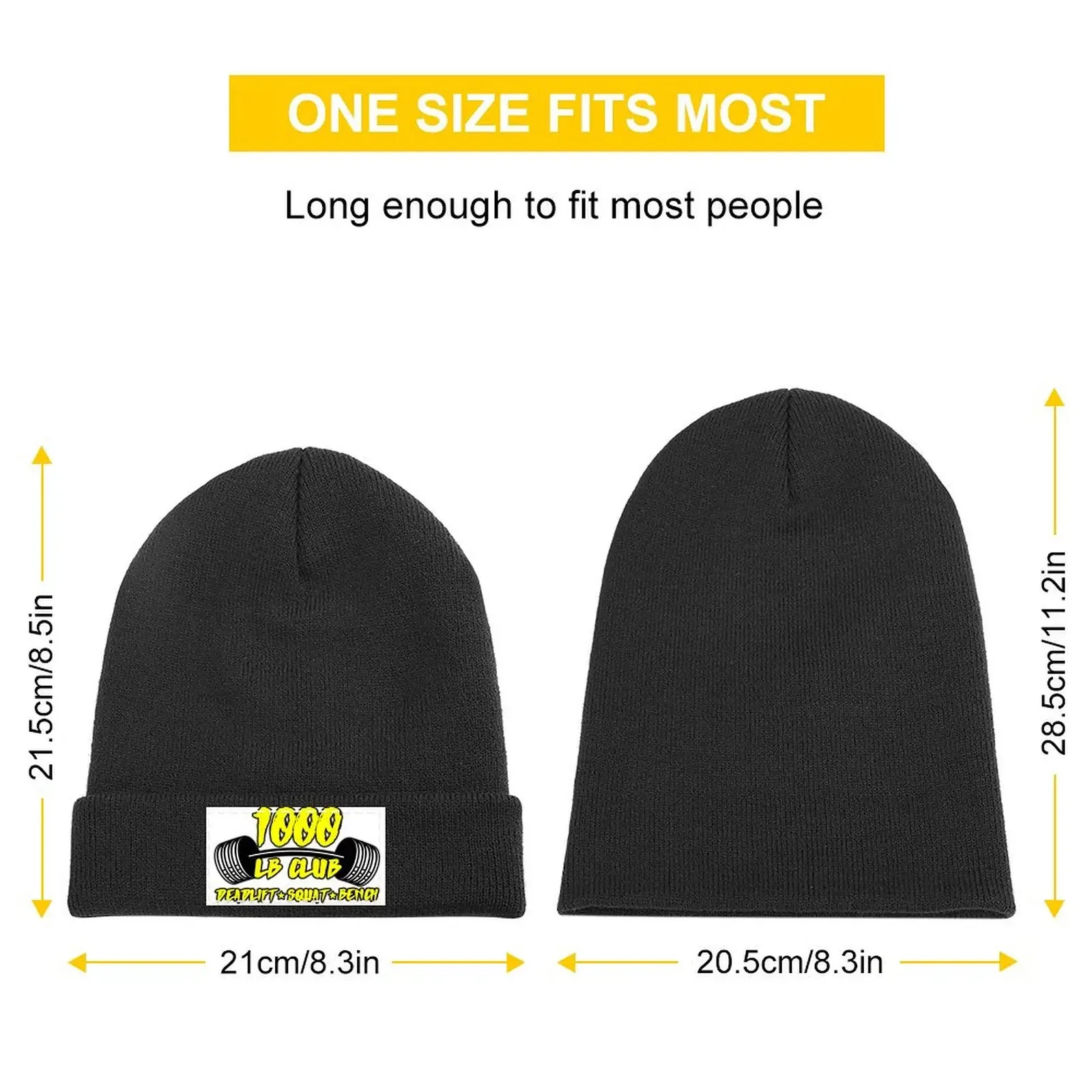 1000 pound club deadlift squat bench Knitted Cap Golf custom Hat Wild Ball Hat Men Golf Wear Women's