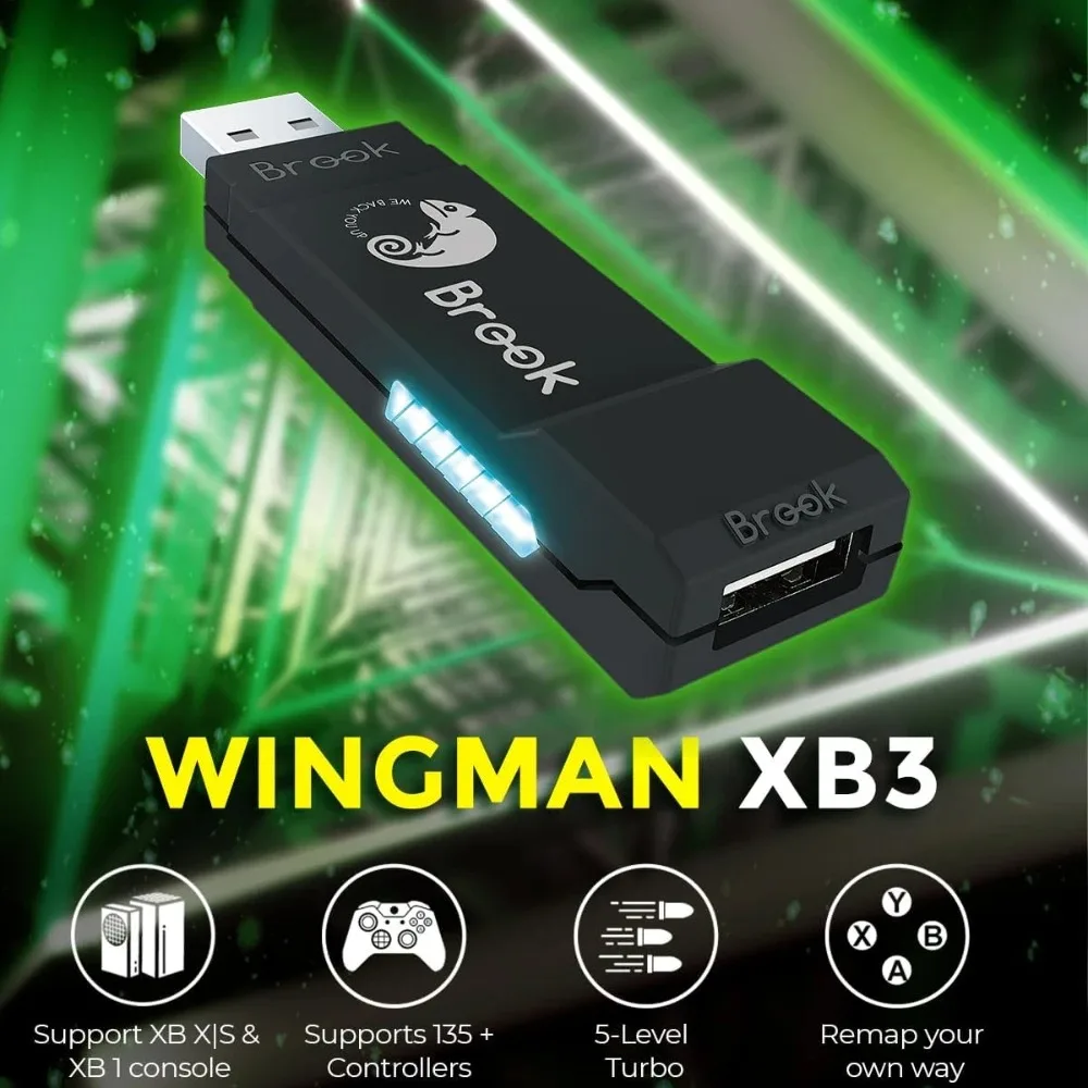 Brook Wingman XB3 Converter for Xbox One/Xbox Series X|S/PC Console Wired Arcade Fight Stick Hitbox Controller Adapter