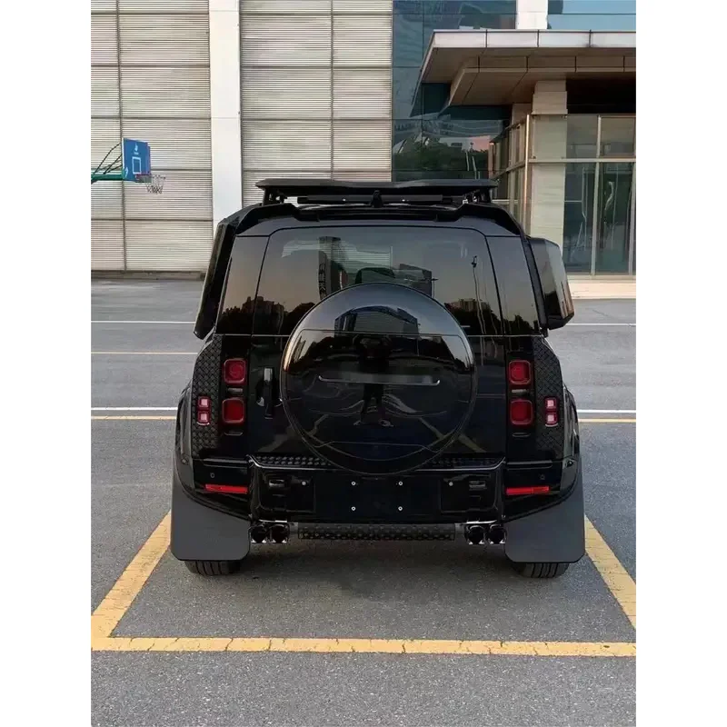 طقم هيكل بسعر المصنع لـ Defender L663 New Defender 90/110 ترقية إلى الملحقات الخارجية المصدة باللون الأسود 007 #6