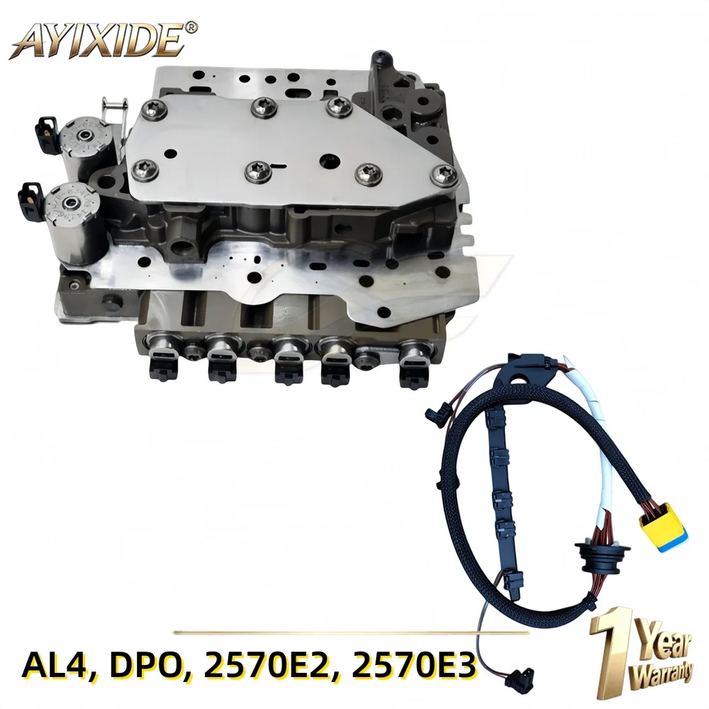 For Citroen Renault Peugeot Beringo C2 C3 C4 C5 C8 AL4 DPO Transmission Valve Body With Wiring Harness And Solenoid Kit