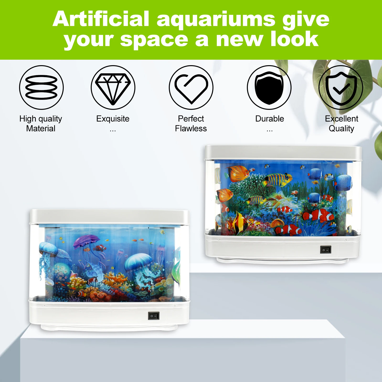 

Fake Fish Tank Aquarium Toy Creative Aquarium Lamp Decorative Artificial Fish Lamp Aquarium Fish Night Light Small