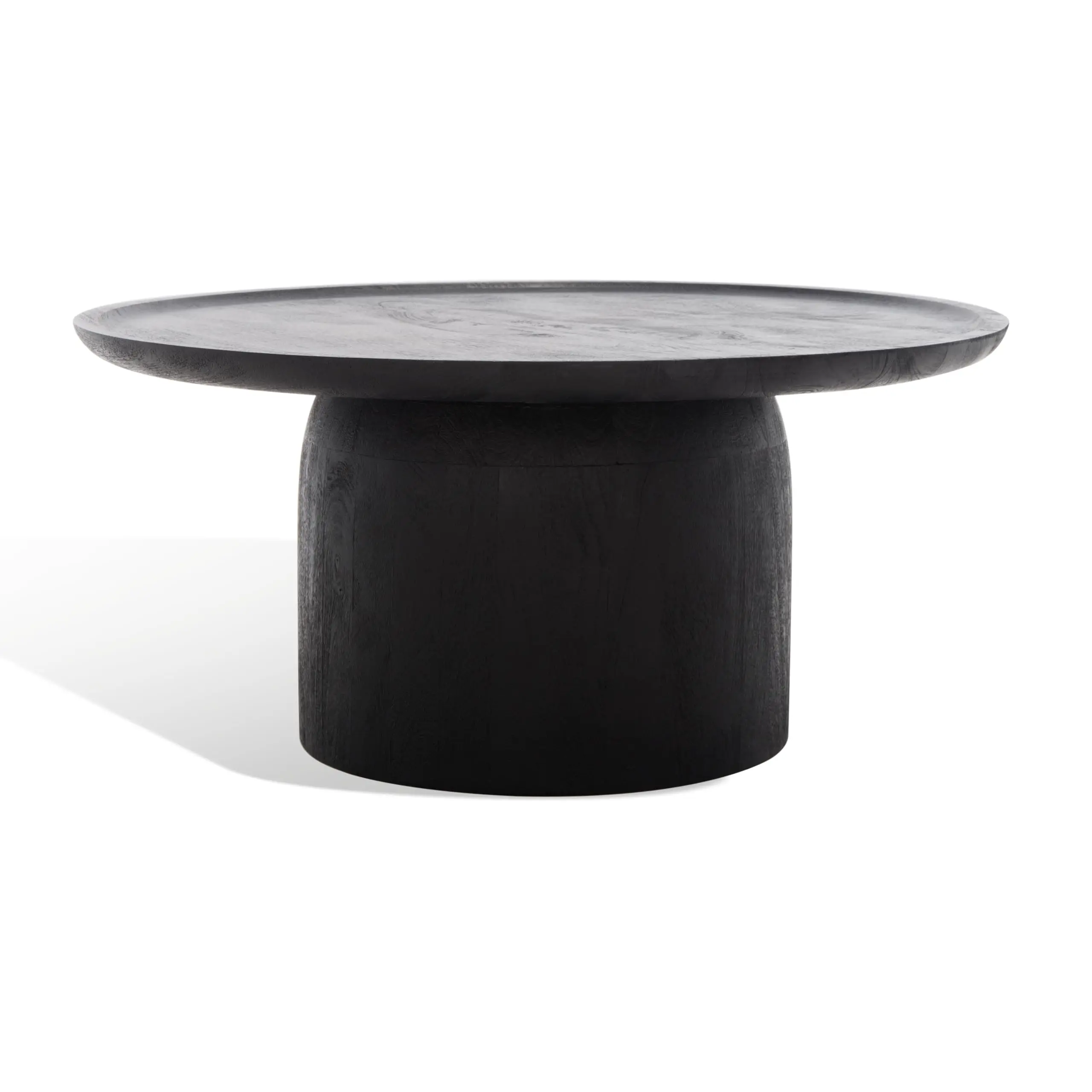 Couture Collection Hope Black Solid Wood Round Coffee Table