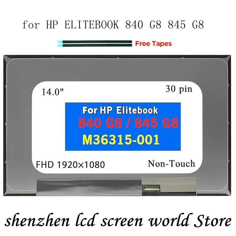 for HP ELITEBOOK 840 G8 845 G8 M36315-001 N140HCA-E5C E5B N140HCE-ET2 G53 NV140FHM-N4U N4F B140HAN04.D LCD SCREEN Display