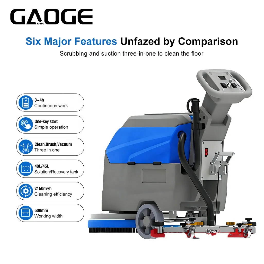 F450 New Walk Behind Floor Scrubber 24V 500mm Width for Hospital, Supermarket & Warehouse, CE Certified Commercial Cleaner