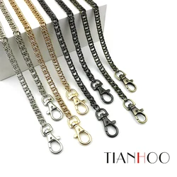 10pcs 40-120cm Metal Chain  For Shoulder Bags Handbag Buckle DIY  Strap Accessories Hardware Double Woven Iron