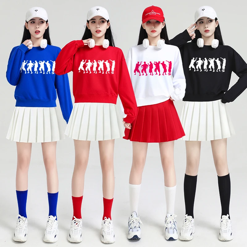 

Современный костюм для джазовых танцев, женская одежда для осенне-зимних танцев, комплект для выступлений для студентов и чирлидеров