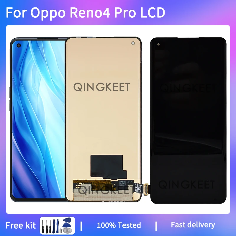 

New For Oppo Reno4 Pro LCD CPH2109 AMOLED Display Touch Screen Digitizer Assembly For Oppo Reno4 Pro LCD With Frame