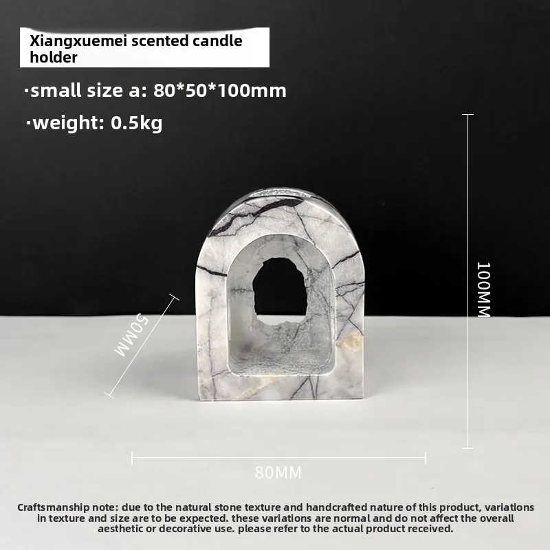 Modern simple natural marble aromatherapy candlestick acrylic with combination model room creative ornament