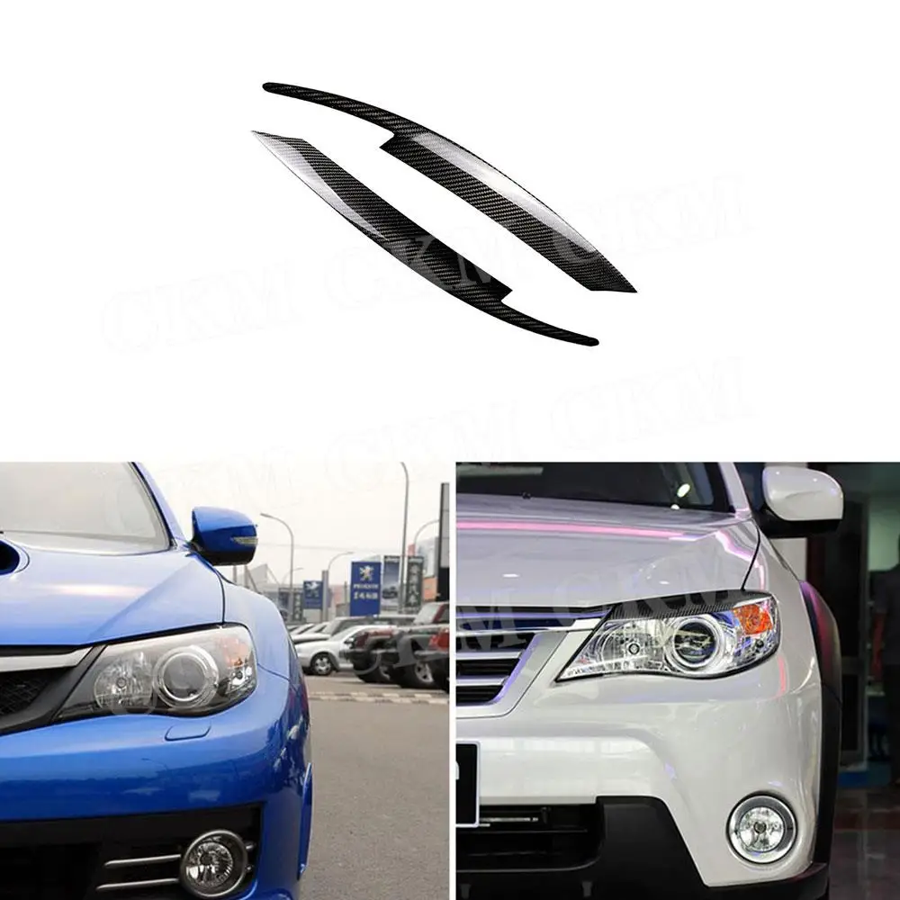 

CKMUUER углеродное волокно для Subaru WRX 10th 2008-2011, передний бампер, фары, отделка для бровей, век, наклейка, аксессуар для Bodykit