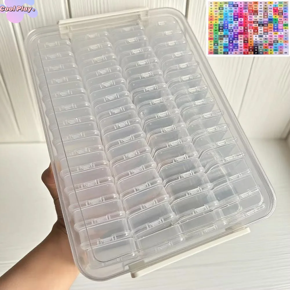 

Large Capacity Fuse Beads Organizer with Cover Transparent Beads Storage Box Space Saving Waterproof Melting Beads Storage Case