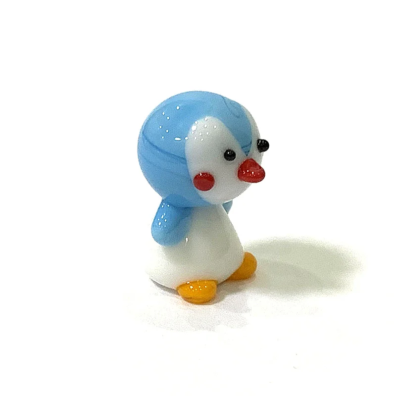 Mini Glas meeres tiere Statuette niedlichen Meeresfisch Delphin Tintenfisch Pinguin Kugelfisch Stachel rochen Walhai Fisch Krabbe Meeres schildkröte Elektrischer Aal Goldfisch Kaninchen Affen Ornamente – Detail 12