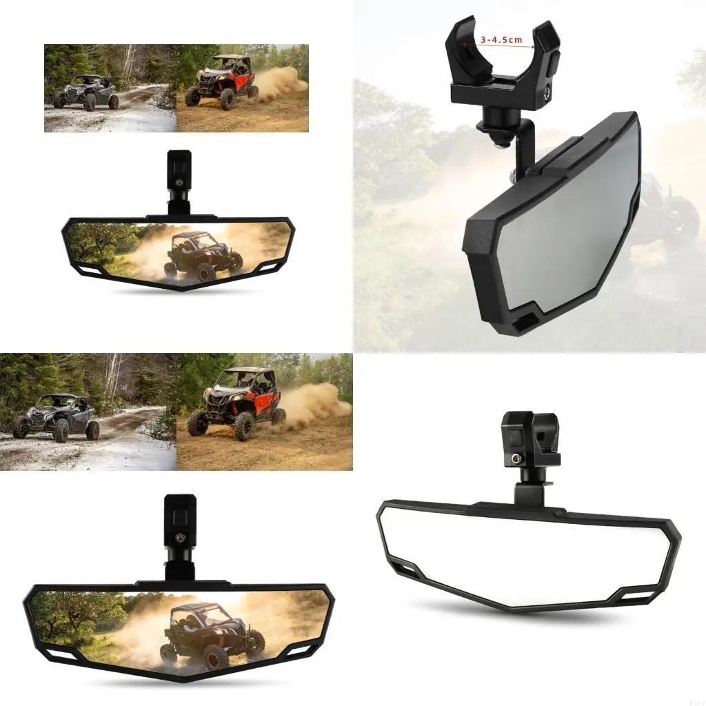F1CF 360 Degree Rotatable Convex Rear View Mirror With Adjustable Roll Bar Cage Mount