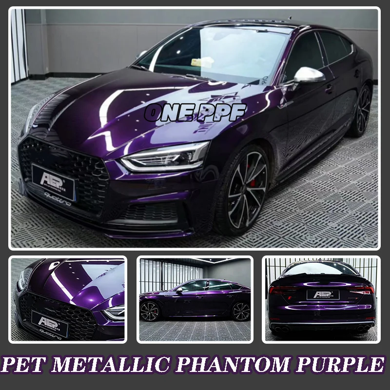 

PET Super Bright Purple Metal Series Color Change Film PET Car Body Decorative Vinyl Wrap PPF Paint Protection Film