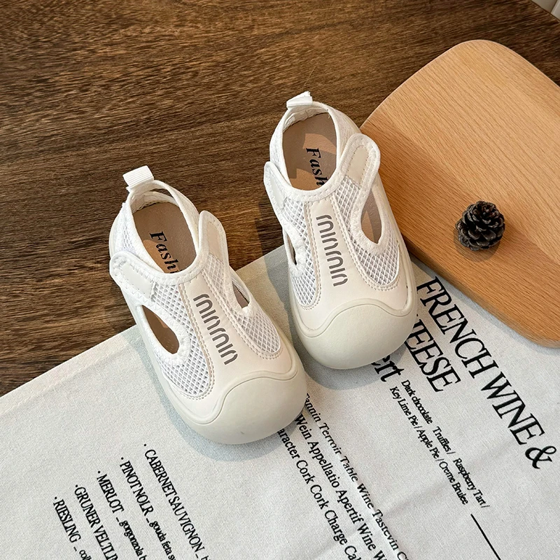 Baby Girls Boys Casual Shoes Summer Children Sneakers Breathable Mesh Kids Barefoot Shoes Soft Sole Anti Slip Infant Shoes