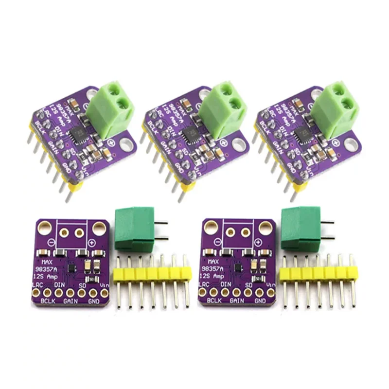 1PCS The MAX98357 I2S audio amplifier module is a Class D amplifier without filtering and supports ESP32 audio amplification