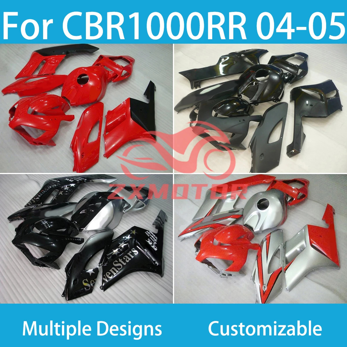 

CBR 1000RR 2004 2005 Injection Plastic ABS Motorcycle Fairings for HONDA CBR1000RR 04 05 Free Custom Fairing Kit