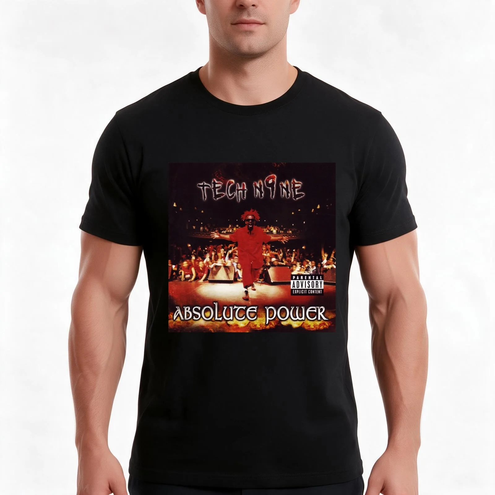 Tech N9ne absolute power T-Shirt, Summer Casual Cotton Tee, Oversized Streetwear Tops, Vintage Graphic Print, Unisex Men Women