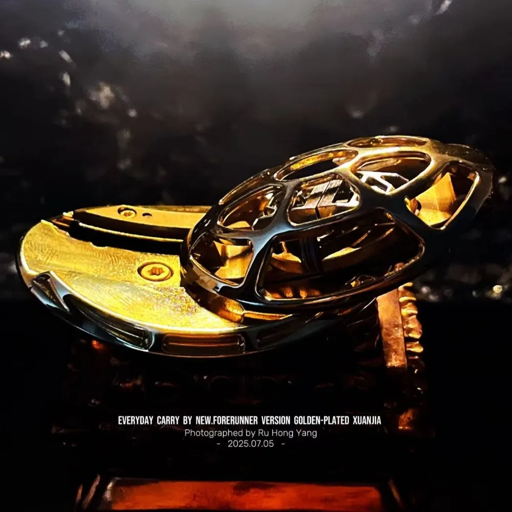 NEW EDC Xuanjia Metal Egg Pusher Mechanical Linkage Fingertip Card Pushing Desktop Decompression Toy