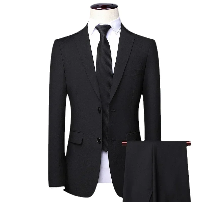 Men Suit For Wedding 3 Pieces Blazers 2 Sets Elegant Luxury Business Jackets Vest Pants Coats 2024 Formal Korean Clothing