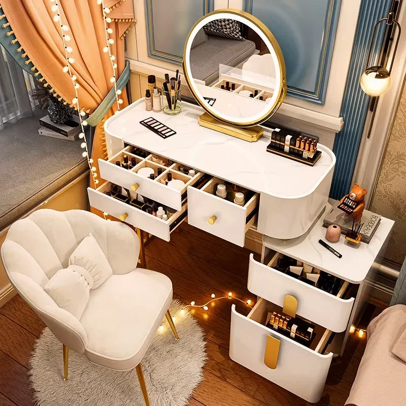 Jewelry Salon Dressing Table Mirror Chair Bedroom Organizer Dressing Table Bedroom Luxury Mesa De Maquillaje Chinese Furniture