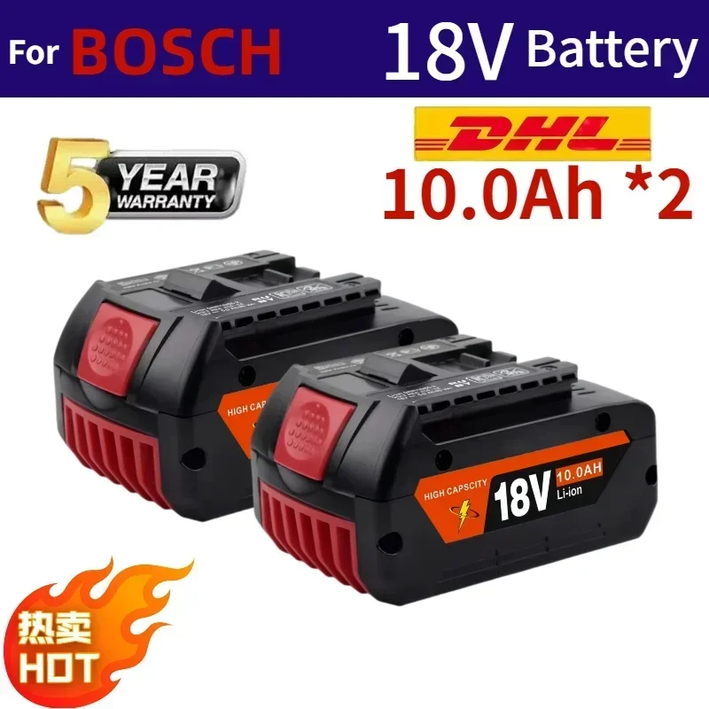 ⚡ ⚡ NEW18V 10Ah Li-Ion Oplaadbare Batterij Draagbare Backup Power Tool Batterij voor Bosch 12000 mah met Indicatielampje BAT609 ? ?