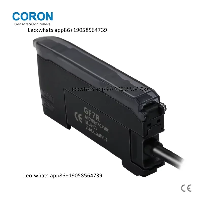 CORON GF7R Fiber Optical Sensor Fiber Optic Amplifier With Segment Display Red LED NPN Light-On Dark-On Small Size